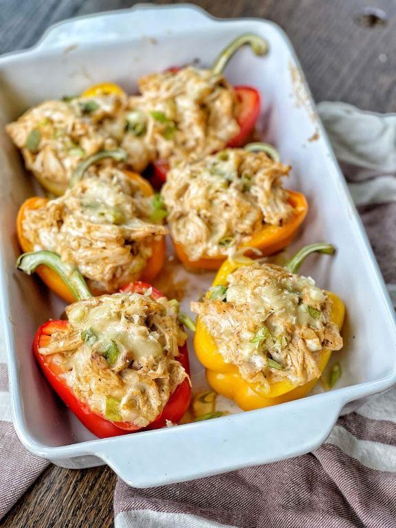 Cheesy Chicken Stuffed Peppers