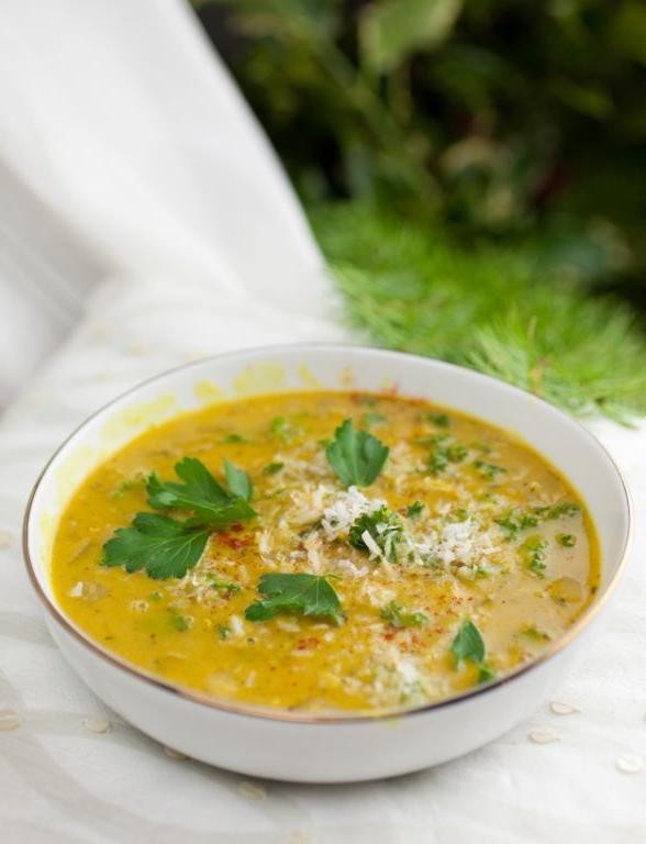 Creamy Coconut Lentil Soup with Lemon
