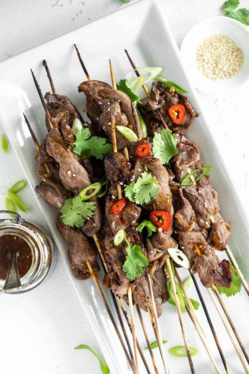 Gluten Free Teriyaki Beef Skewers