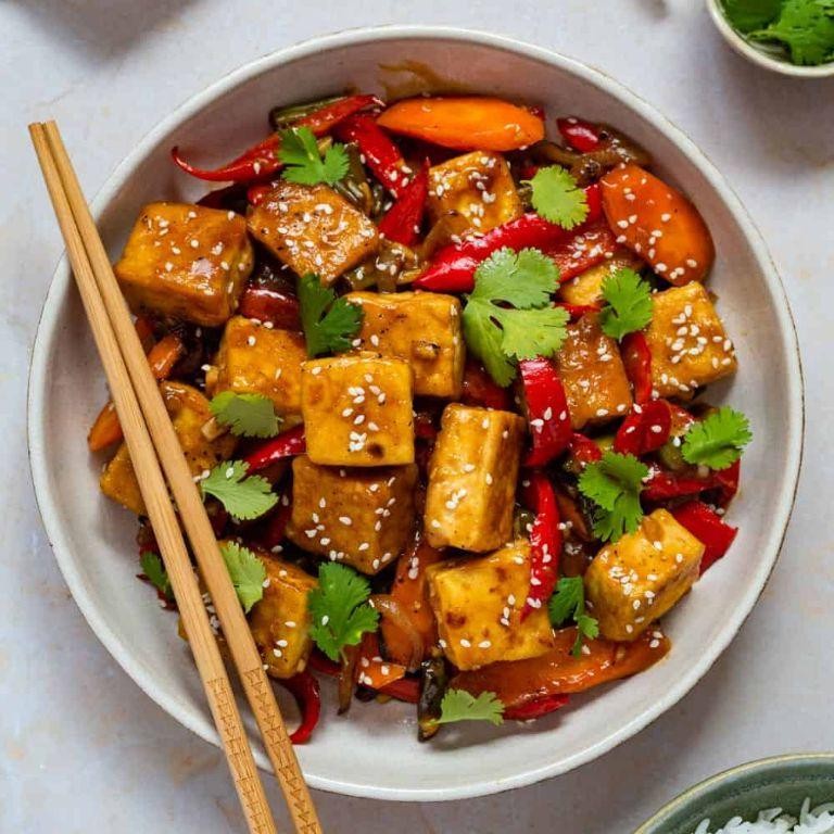 Gluten Free Teriyaki Tofu Veggie Stir Fry