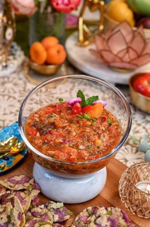 Grilled Peach and Tomato Chutney