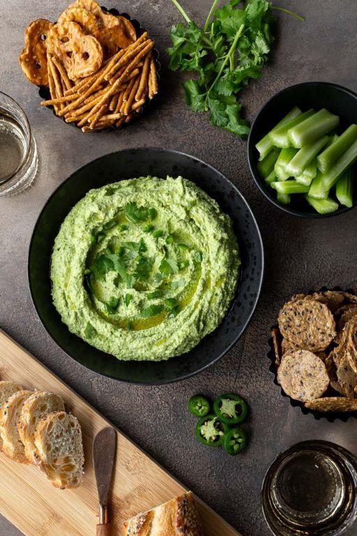 Jalapeno Cilantro Edamame Hummus