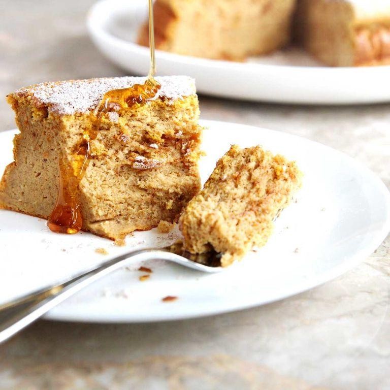 Pumpkin Casserole Souffle with Cream Cheese Swirl