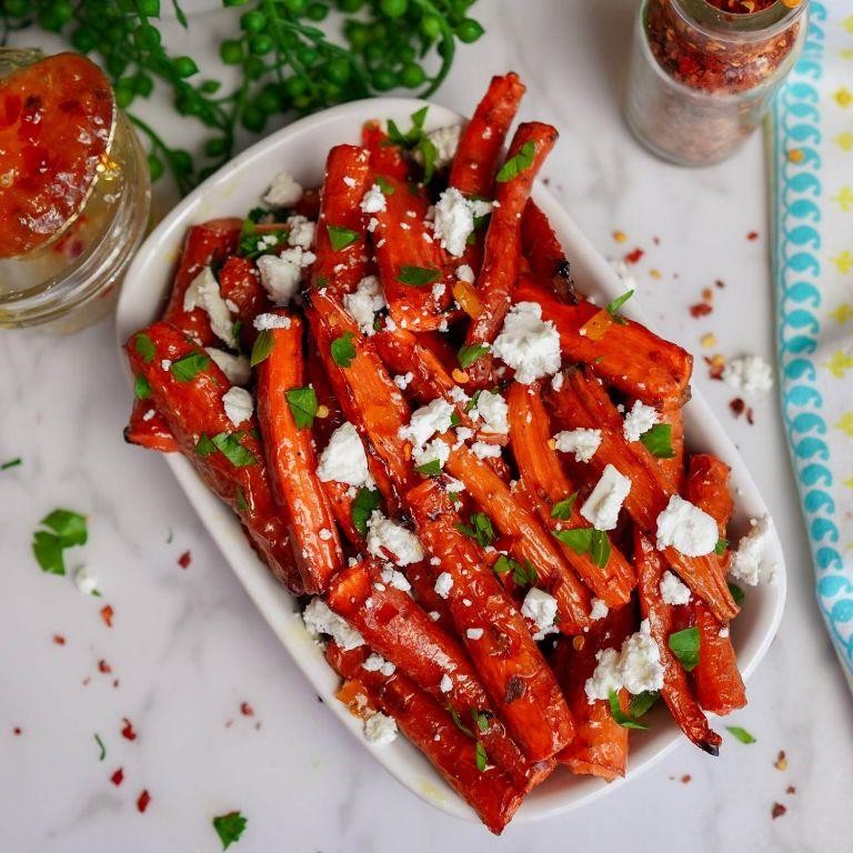 Raspberry Jalapeno Jelly Glazed Carrots