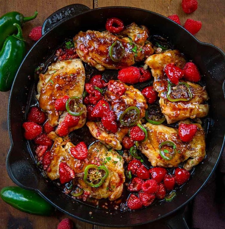 Raspberry Jalapeno Jelly Glazed Chicken