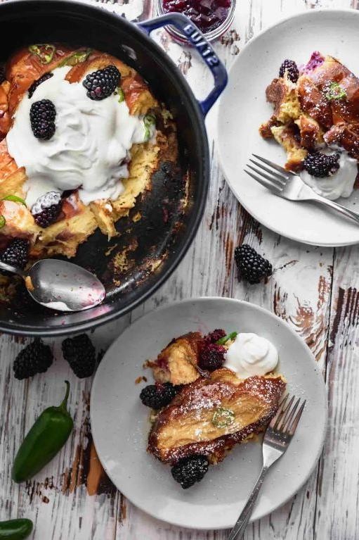 Raspberry Jalapeno Jelly Stuffed French Toast