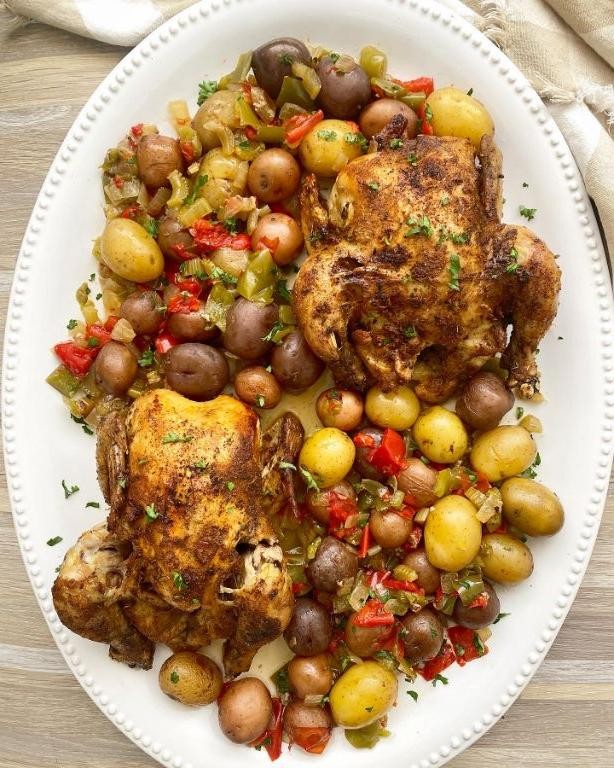 Slow Cooker Cornish Hens with Vegetables