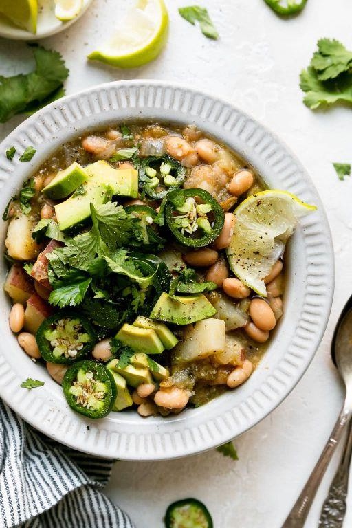Slow Cooker Vegetarian Green Chile Stew