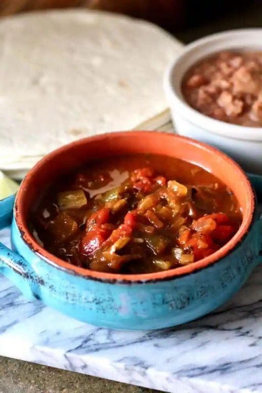 Smoky Vegetarian Green Chile Stew with Peppers