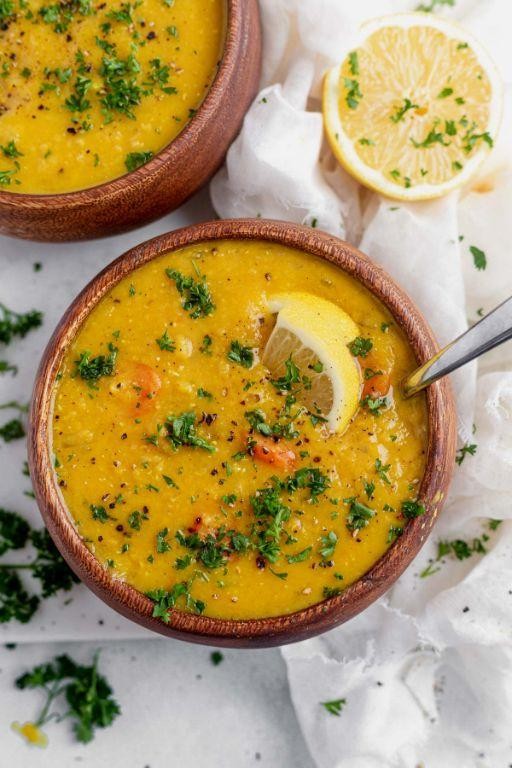 Spicy Lentil Soup with Lemon and Cumin