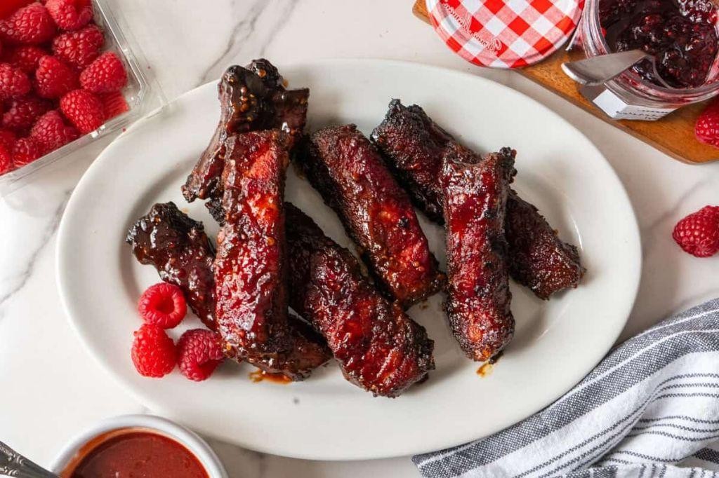 Spicy Raspberry Jalapeno Jelly BBQ Ribs