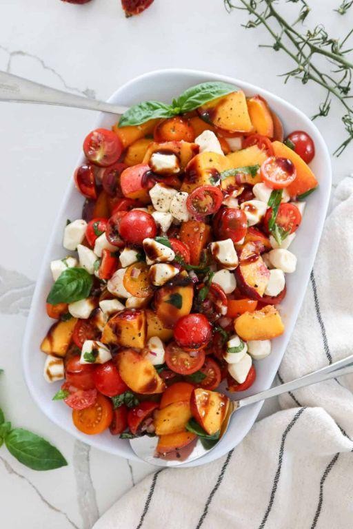 Summer Tomato Peach Chutney with Basil