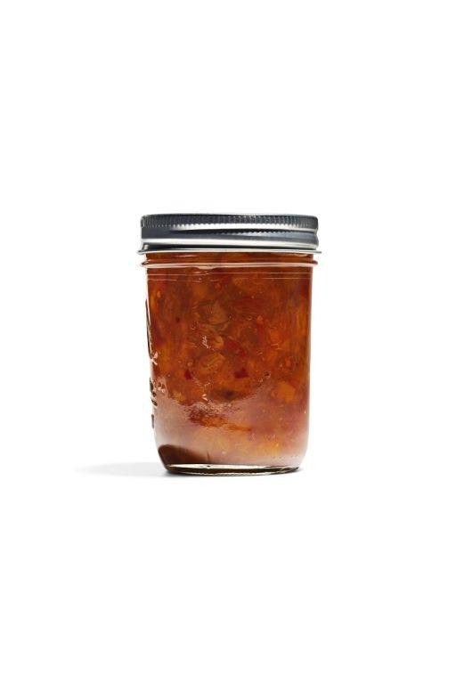 Summer Tomato Peach Chutney with Cinnamon