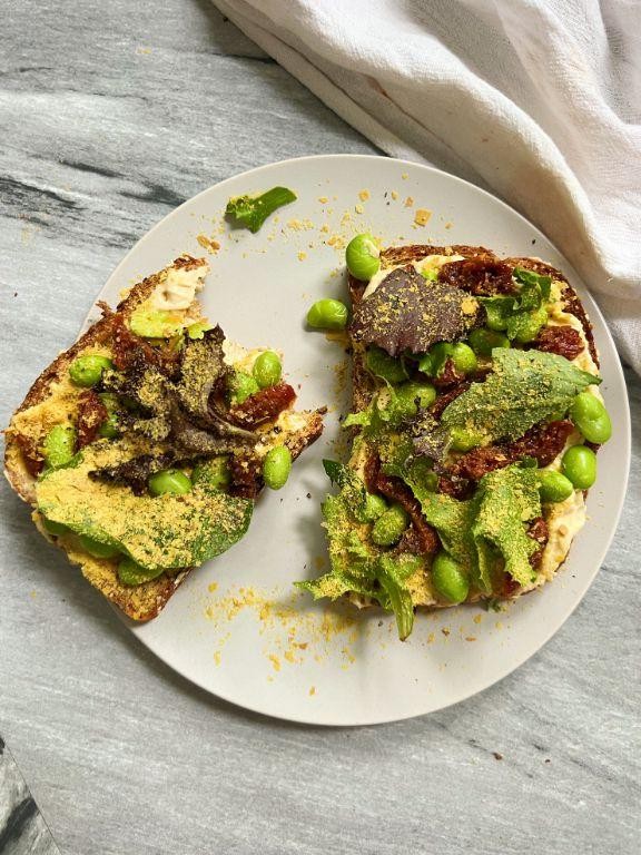Sun-Dried Tomato Cilantro Edamame Hummus