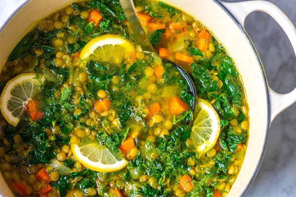 Vegetable-Packed Lentil Soup with Lemon
