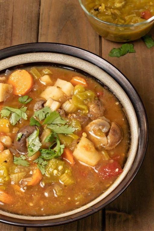 Vegetarian Green Chile Stew with Chickpeas