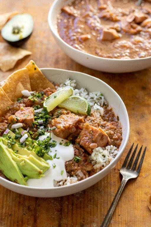 Vegetarian Green Chile Stew with Rice