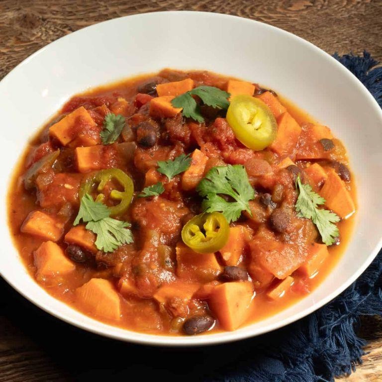 Vegetarian Green Chile Stew with Sweet Potatoes